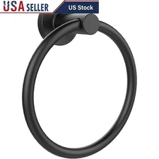 Stainless Steel Towel Ring Space Saving Bathroom Accessory Screw Install Durable