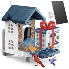 Smart Bird Feeder with Camera for Hummingbird: Vicohome 2K Outdoor AI Solar P...