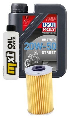 Inspection package MXT 1 liter engine oil Liqui Moly 20W-50 + oil filter 101 _ Octane