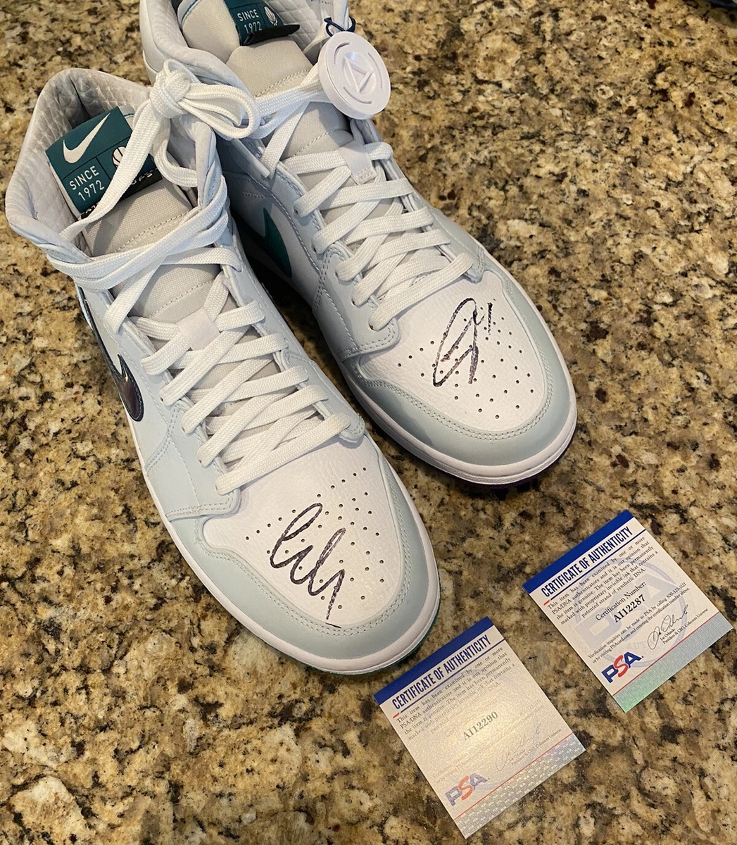 Luka Doncic Signed Jordan 1 Shoes PSA COA Mavericks