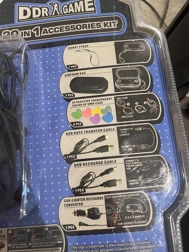 DDR Game P.S.P. 20 in 1 Accessories Kit Data Transfer Cable Bag USB Transfer NEW - Picture 11 of 14