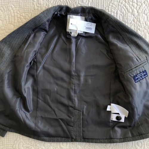JANIE and JACK Classic Gray Pinstripe Kids Blazer Sz 4T - Picture 7 of 14