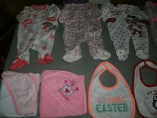 Carters girls newborn sleeper 15 piece mixed clothing lot