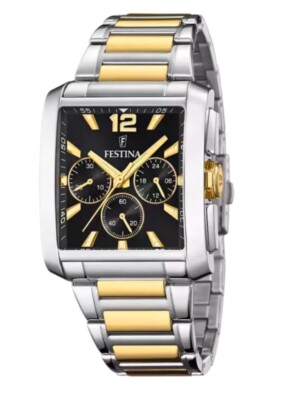 Festina Herren Analog Quarzuhr mit Edelstahl Armband F20637/4