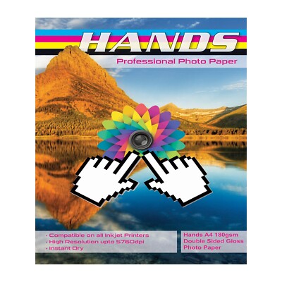 25 Blatt Hands Professional Fotopapier A4 180 g/m² doppelseitig glänzend
