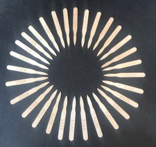 Wood Steak Markers 9cm Food Burger Natural Catering Party 10x Rare Medium Well