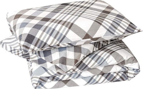 180 Gram Cotton Heavy Flannel Sheet Set (Gray Black Brown, Queen Size) - Picture 5 of 7