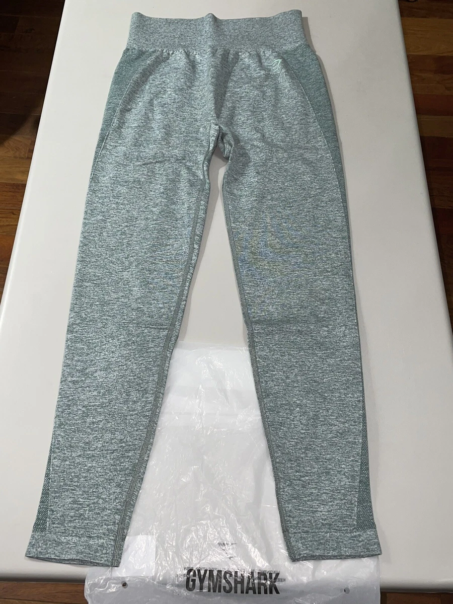 Gymshark Women's Flex High Waisted leggings Studio Green Marl Size Large