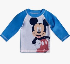 Mickey Mouse Long Sleeve Rash Guard - 3-6 Months White