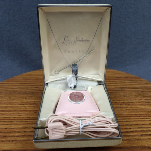 Vintage Lady Sunbeam Elektrorasierer LS-6 pink integriertes leichtes & hartes Reiseetui - Bild 16 von 23