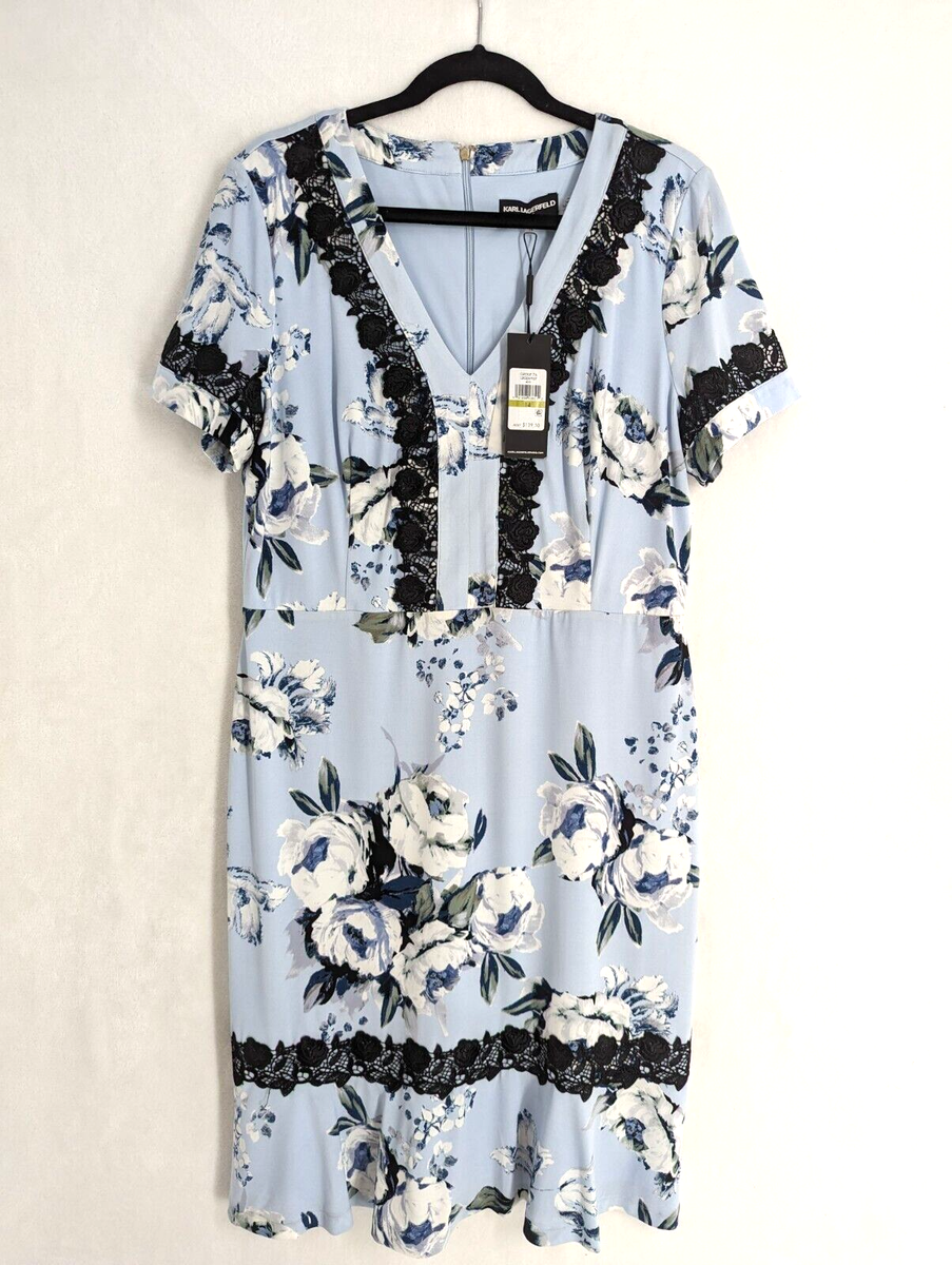 Karl Lagerfeld Paris women's 14 floral lace lined fit & flare dress NEW | eBay Karl Lagerfeld Paris women's 14 floral lace lined fit & flare dress NEW | eBay