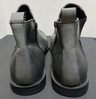 JF J.Ferrar Mens BLAKE Block Heel Chelsea Boots~Gray-Size  display picture 2