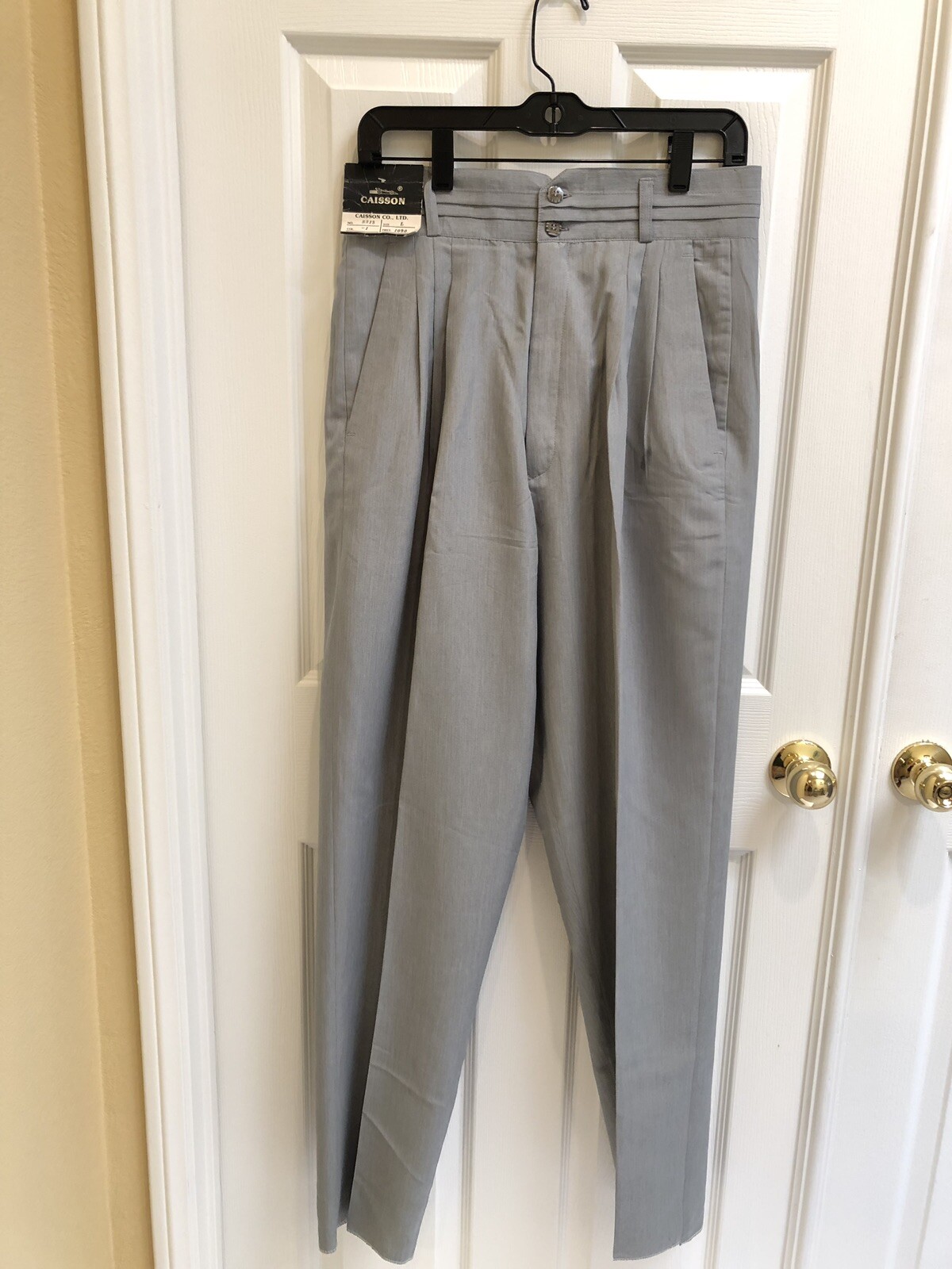 WOMEN CAISSON CO. LTD DRESS PANTS GRAY SIZE LARGE UNFINISHED HEM