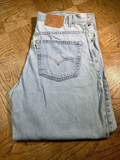 Vintage Levi's 560 Loose Fit Mens 35x29 Light Wash Jeans Distressed USA MADE