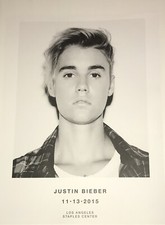 ¡Póster de concierto Justin Bieber 11:13:2015 Los Angeles Staples Center 18x24!!!