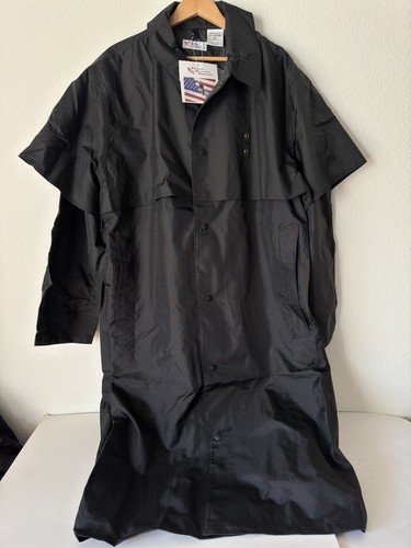USA Security Apparel Defender CRV10 Vented Waterproof Raincoat Black XL 48-50reg