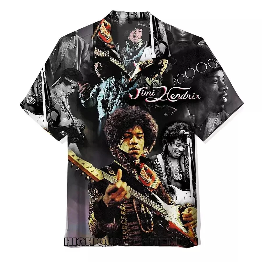 jimi hendrix Men's Hawaiian Shirt Karate Kung Fu Legend