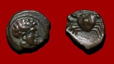 Greek Coin : Motya ? Onkia, Bronze, Crabe, TTB+, R2 [180OKMO1]