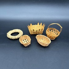Handcrafted Miniature Woven Baskets Wreath Retro Decorative Rustic Mini READ