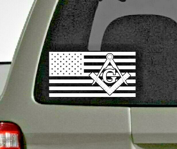 Freemason w/ USA Flag Vinyl Decal Sticker MASON | eBay