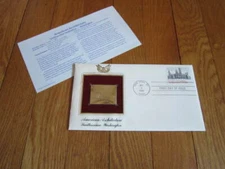 Smithsonian Washington DC US Gold Stamp Replica James Renwick Collectible 1980