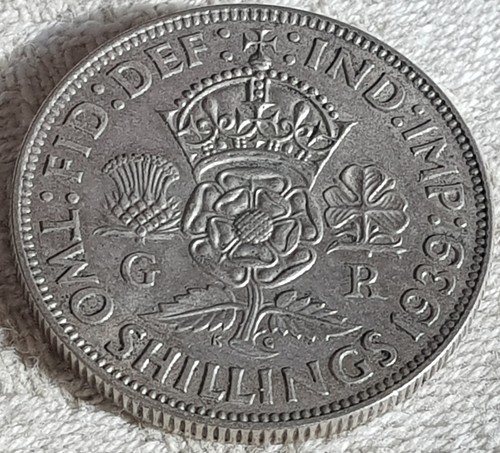 1939 AU King George VI Silver Florin Coin - Picture 2 of 3