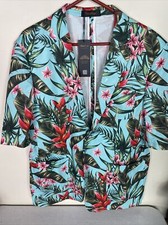 Cloudstyle Men’s 3/4 Sleeve Light Weight Floral Print Sport Jacket Size 3xl