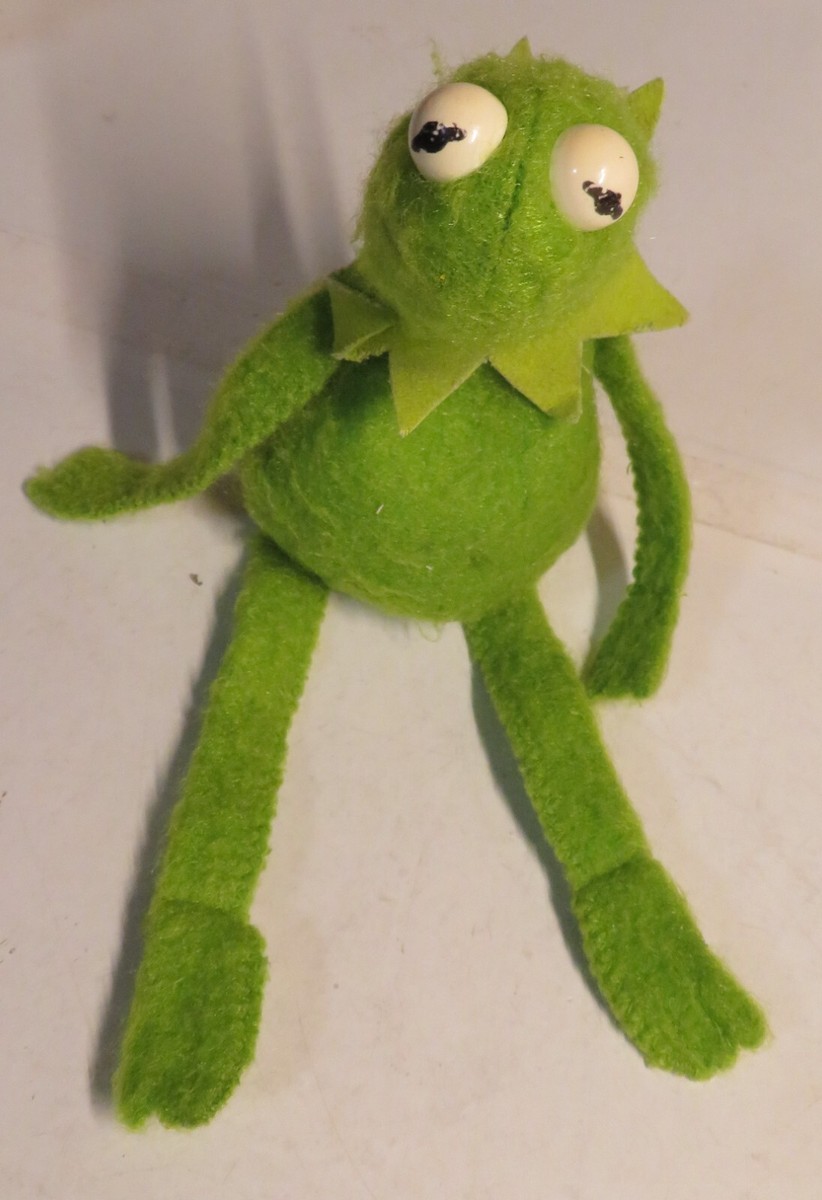 カーミットフロッグ Vintage 1979 KERMIT THE FROG Muppet Sad Beanbag Plush Fisher Price