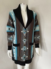 Wrangler Retro Southwestern Pattern Open Front Cardigan Womens Medium Knit