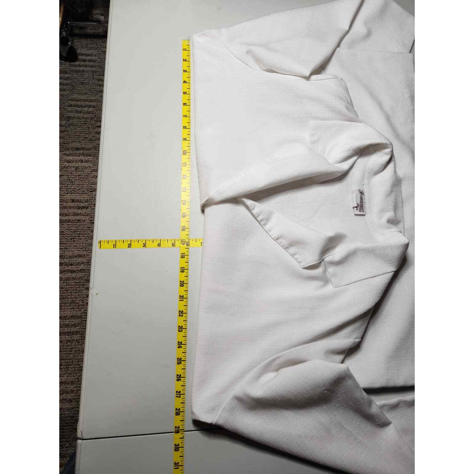 VTG Joanna Plus Size White Lightweight Blazer Sho… - image 8
