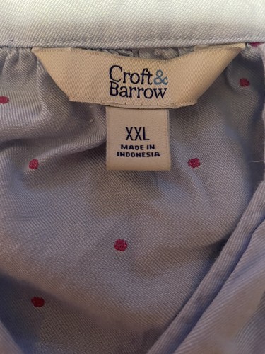 Women's Croft & Barrow Cotton Popover Blouse XXL New B26 - Picture 5 of 6