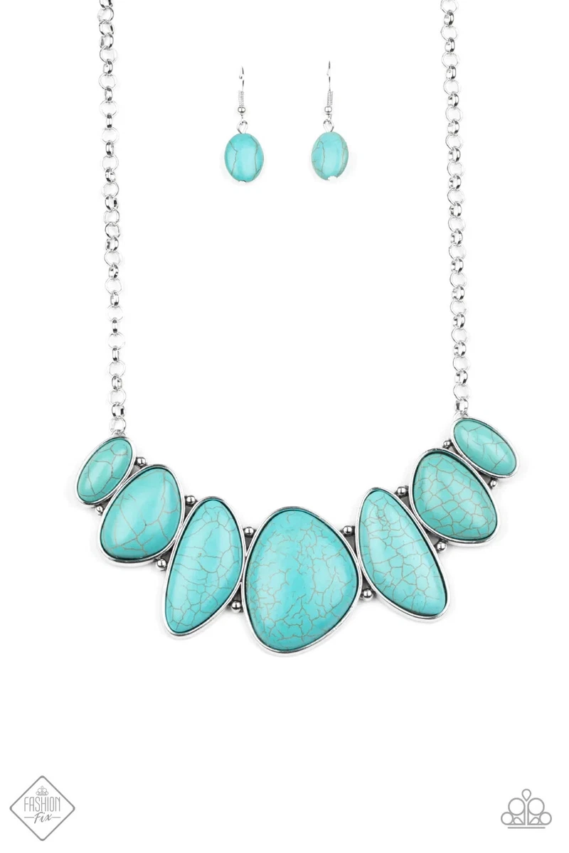 Primitive blue necklace deals
