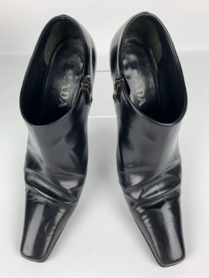Botines Prada Puntera Cuadrada Semi Vintage) Zapato Mujer Talla 8 Foto 2 de 4