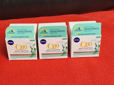 3 x NIVEA Q10 Tagespflege Creme Anti-Falten Porenverfeinerung 50 ml NEU OVP