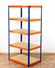 Metallregal Werkstatt-Schwerlastregal BLAU ORANGE 196cm Breiten ab 30-120 cm/HNO