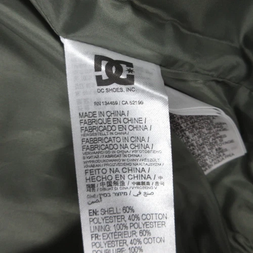 DC Jacket Mens Medium Green Solid Re/Solve Navigator Windbreaker Lightweight NWT image 7