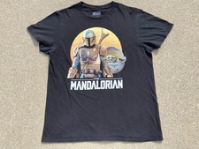 Star Wars The Mandalorian T-Shirt Adult M Baby Yoda Mando Graphic
