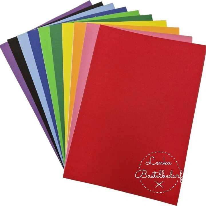 ca. 21 x 30 cm Moosgummi Platten 2 mm, Foam, Selbstklebend, Scrapbooking