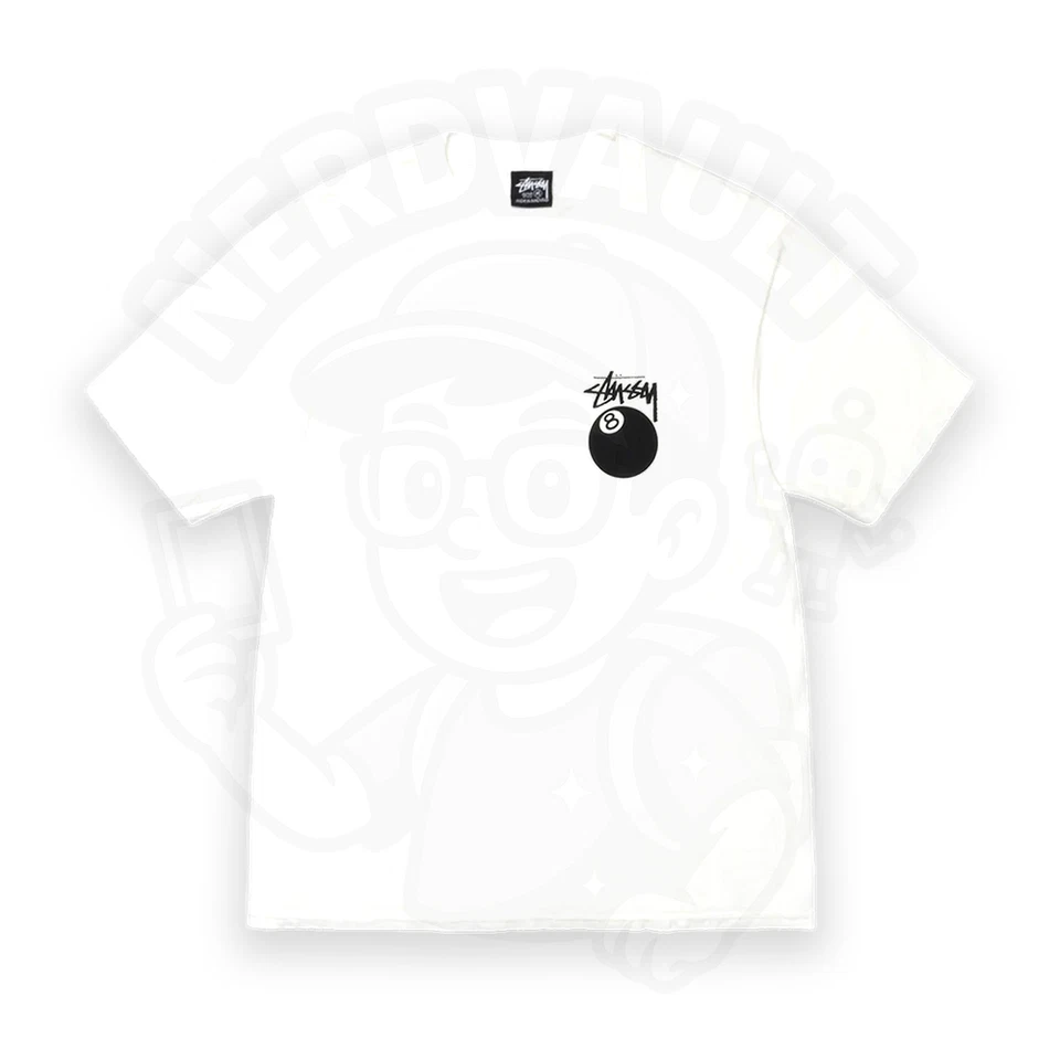 Stussy 8 Ball Pigment Dyed T-Shirts Natural White Men's (SS24) - Imagen 2 de 4