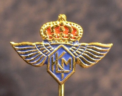KLM, KONINKLIJKE LUCHTVAART MAATSCHAPPIJ, Niederlande: farb. Luftfahrt-Anstecker