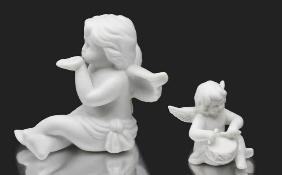 ROSENTHAL PORZELLANFIGUR 4x ENGEL Figuren Konvoult Kerzenhalter Singer Engel - Bild 2 von 4