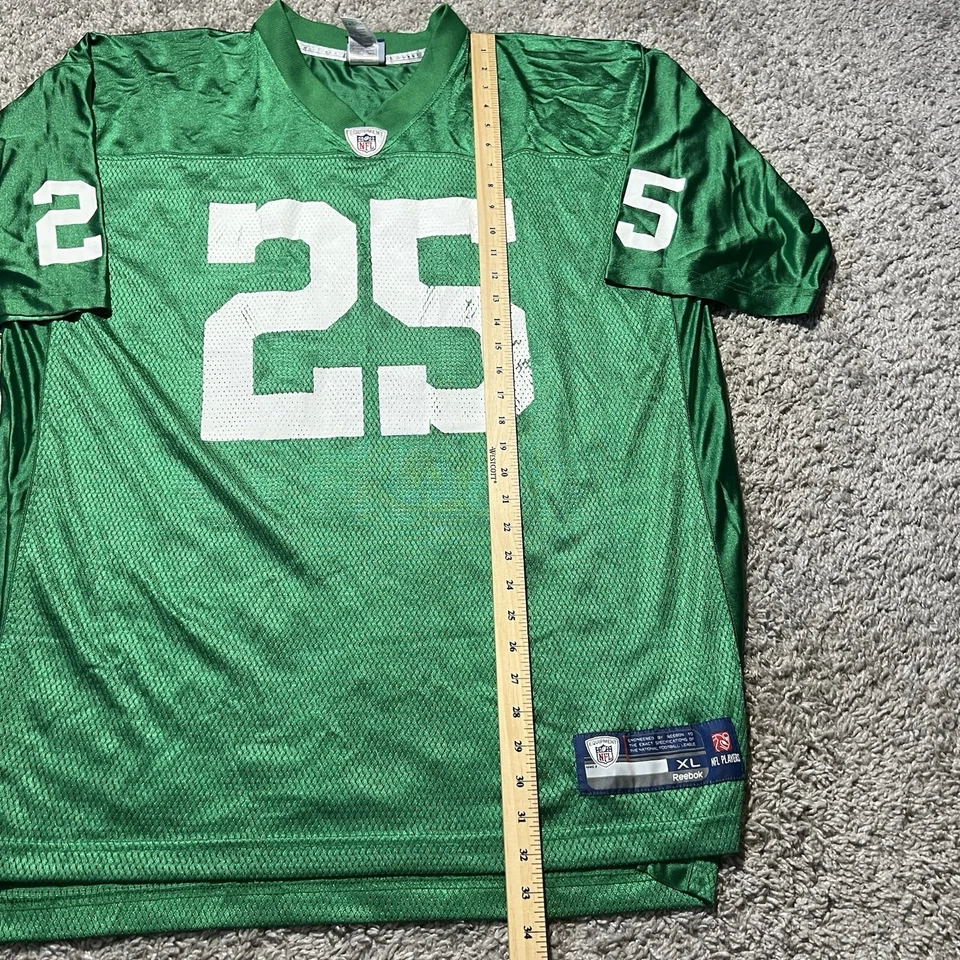 复古 Reebok 费城鹰 LeSean McCoy # 25 Kelly Green 球衣 XL Y2K — 第 3/4 张图片