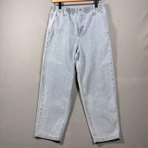 Madewell Balloon Jeans Light Wash Elastic Waist Tapered Leg Womens M 90s Retro