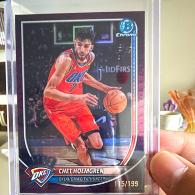 Topps 2024-25 Bowman Chrome Chet Holmgren Oklahoma City Thunder BCV-108 /199