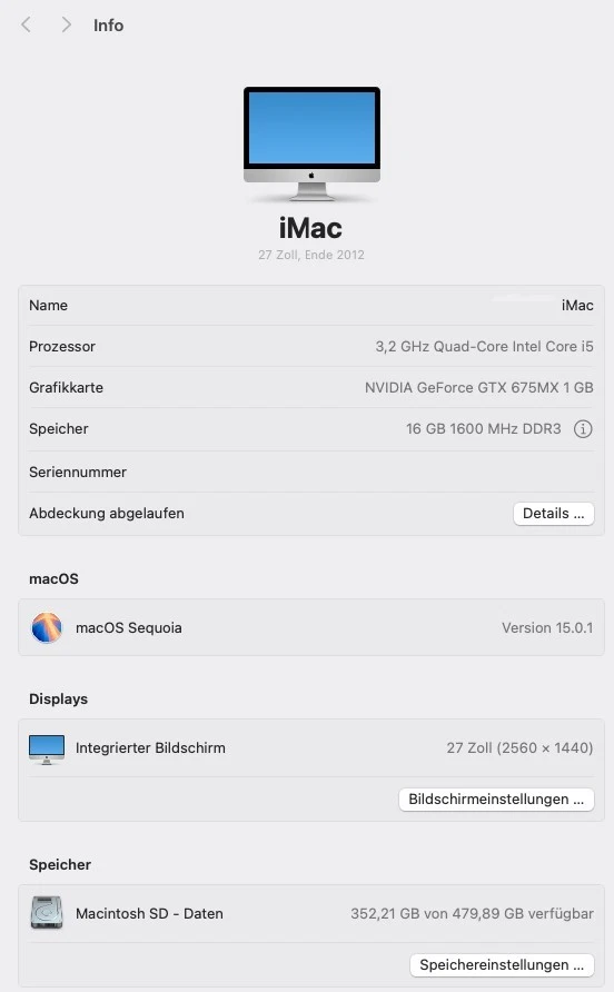 iMac Ende 2012 27 zoll SSD 16 GByte RAM GTX 675MX OVP - Bild 4 von 4