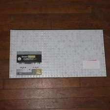 (2-Pk) Smart Tiles Glossy Peel & Stick 3D Tile Paper Backsplash Minimo Marble