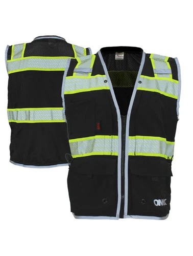 GSS Safety 1513- 2XL High Visibility Surveyor’s ONYX Vest: 2XL, Class 2/ Zipper - product listing photo