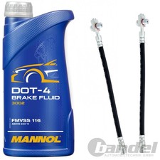2xBREMSSCHLAUCH HINTEN+1L MANNOL DOT 4 passend für AUDI A4 B7 SEAT EXEO 3R5 8ED