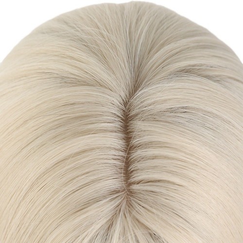 Harajuku Blonde Ombre Brown Wig Cosplay Jellyfish Head Hime Cut Wig Girl - Picture 12 of 12