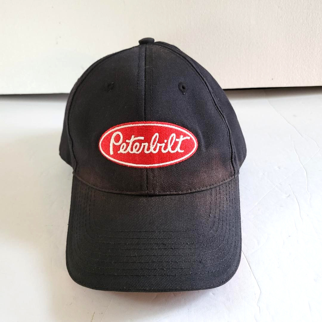 Peterbilt Hat Cap Adjustable Strap Back Black USA… - image 1
